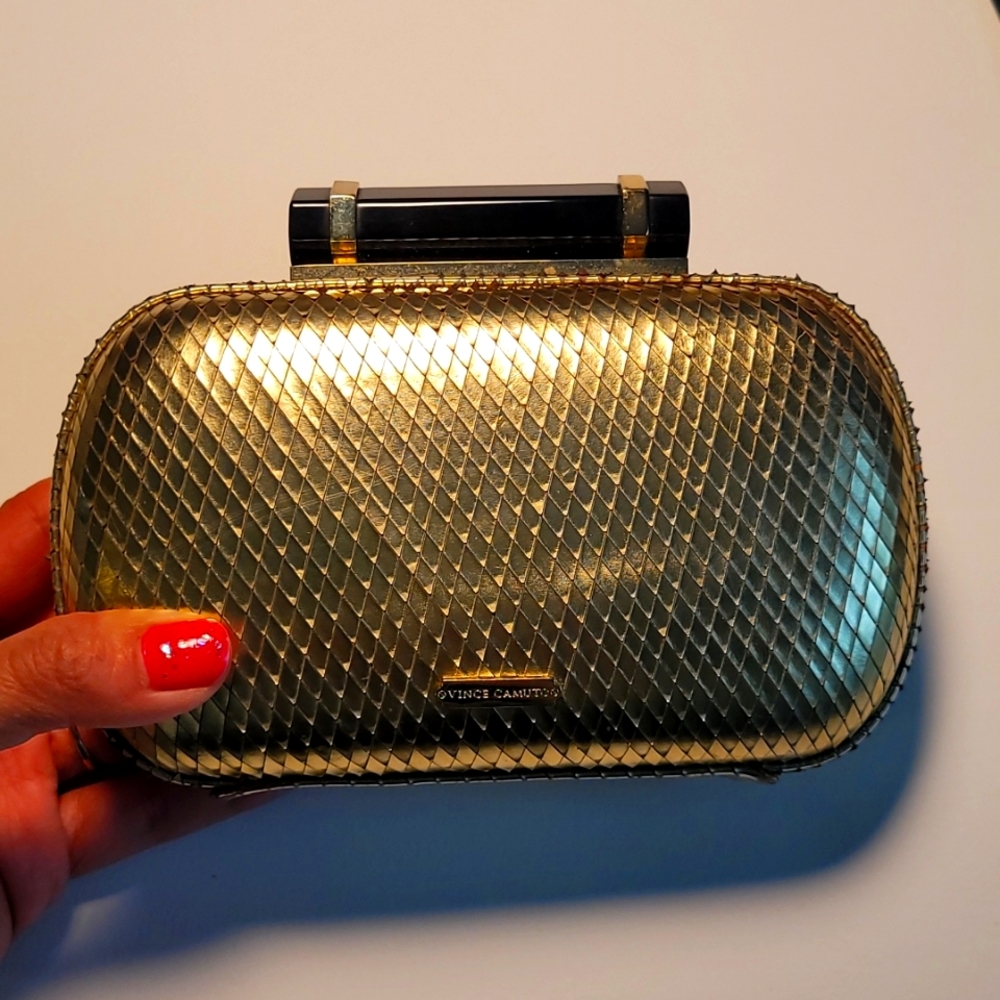 Vince camuto gold clutch
